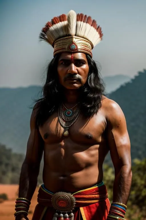 Prompt: a seihk indian warrior 
