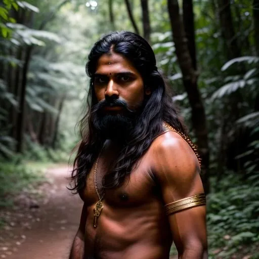 Prompt: a magical indian warrior 
