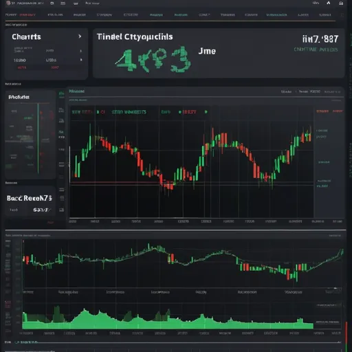 Prompt: "Create an image of a single high-resolution image displaying both forex and cryptocurrency charts. The screen should be divided into two sections: the top half showing detailed forex charts and the bottom half displaying cryptocurrency charts. Integrate elements such as buy/sell signals, algorithmic patterns, and backtesting results. Add text on the monitor screen related to 'Real-time Market Analysis', 'Automated Trading', and 'Backtesting Data' to make the image informative and visually appealing."

Don’t put set up give me images that have charts and some text related to the bot on the chart 
