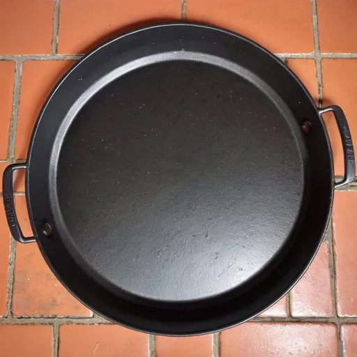 Prompt: Empty paella pan 