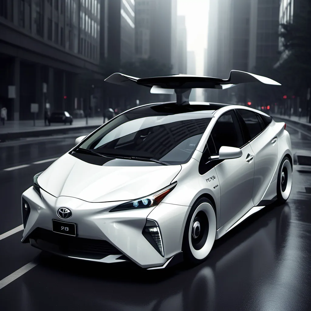 Prompt: A 2040s futuristic Toyota Prius