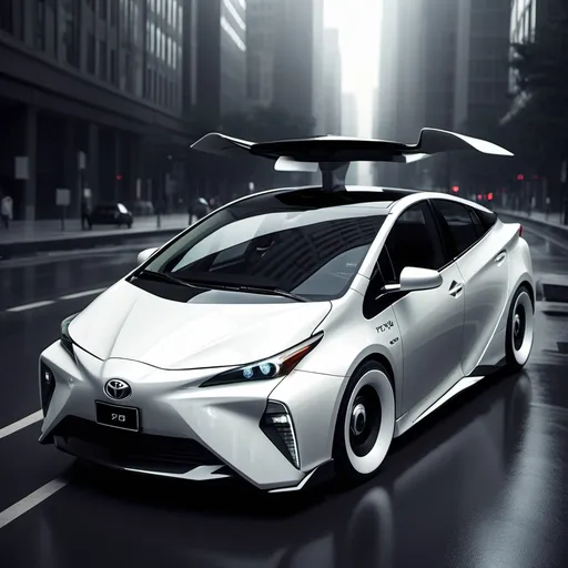 Prompt: A 2040s futuristic Toyota Prius