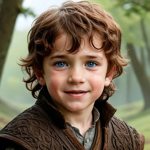 Prompt: an illustration of Rickon Stark from game of thrones as described in the books, Rickon favors his mother Catelyn in appearance, having the bright blue eyes, auburn hair, and easy smile of a Tully.[5][6][7]
Young Rickon is playful, but temperamental and stubborn.[8][9] He has breathless laughter[10] and fiercely tries to be like his older brothers.[11] Rickon's family often thinks of him as a baby., hcr, uhd, very detailed