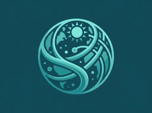 Prompt: Convert this image into a minimalist, abstract monochrome logo design in the style of DeepSeek's brand identity. Use a blue-green monochromatic color palette (teal/aqua tones) as the primary base color. The final output should be a clean, vector-style, abstract emblem that is modern, tech-oriented, and suitable for a brand icon. --ar 1:1