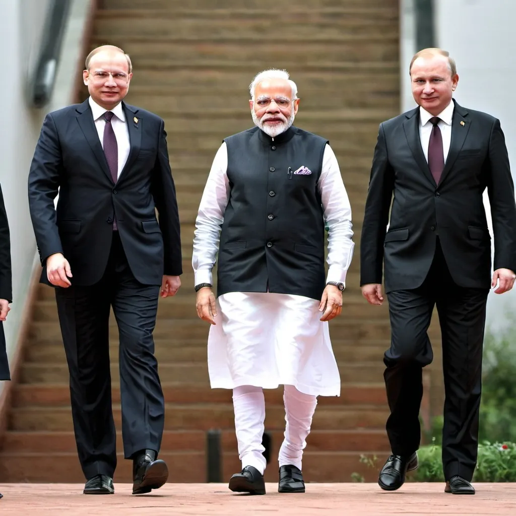 Prompt: Pm narendra modi in russia