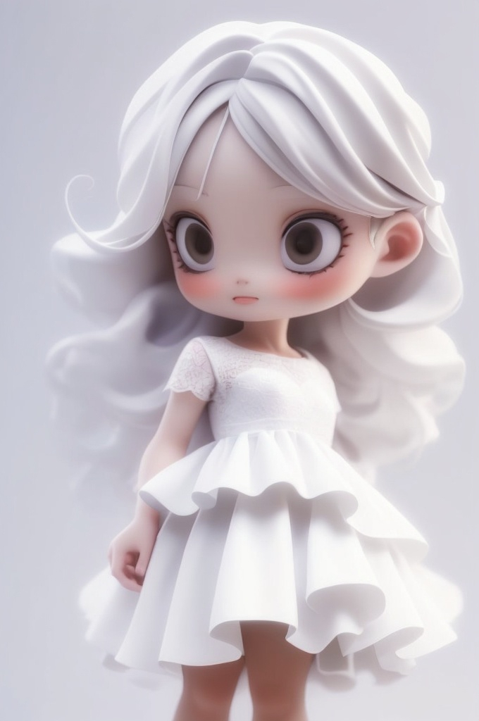 Prompt: girl in white dress