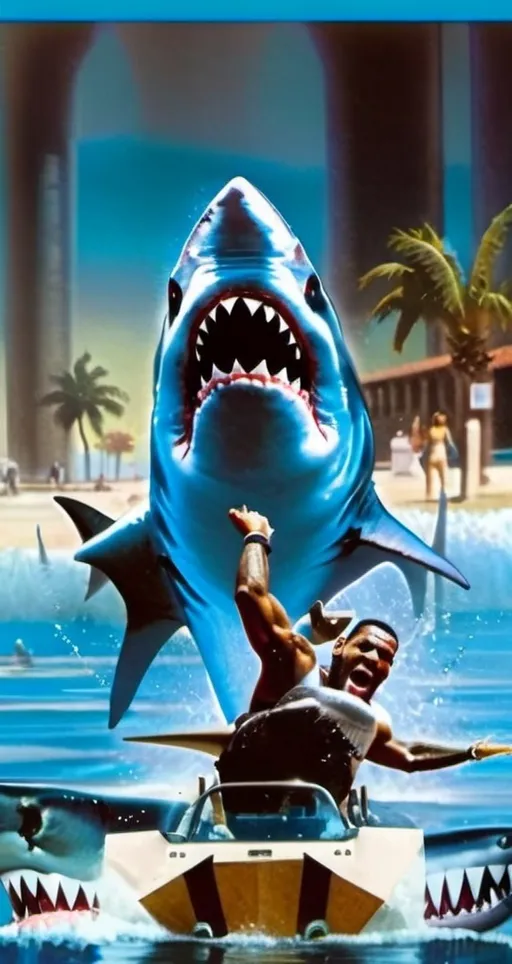 Prompt: LeBron James as a shark