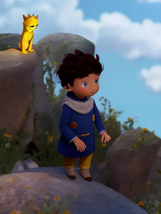 Prompt: Make him like the little prince from the popular book
