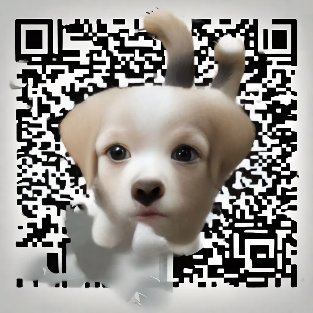 Prompt: Create a Qr code of a cute puppy 