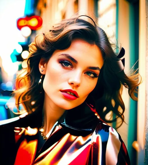 Prompt: Glamour photography of woman in paris in the style of Guy Aroch