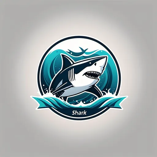 Prompt: WAVE SHARK logo and name