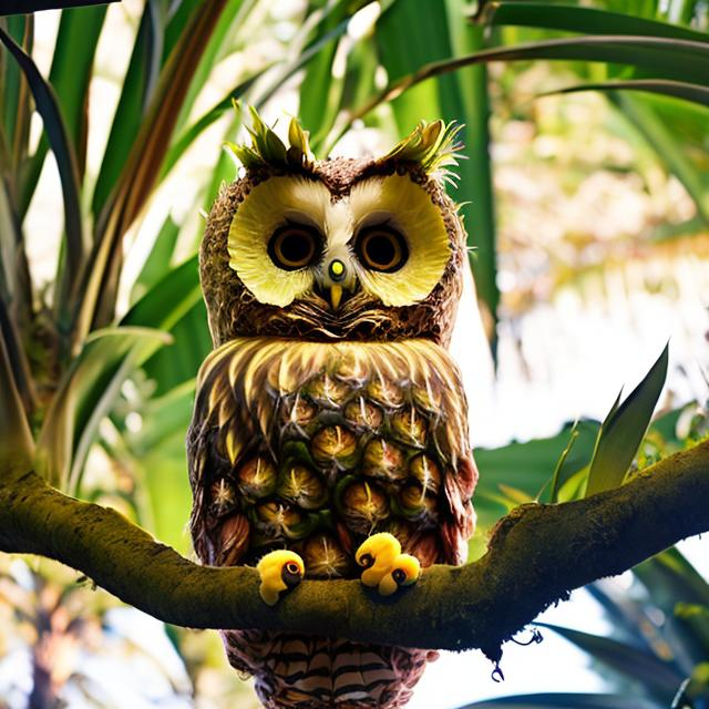 Prompt: Pineapple owl