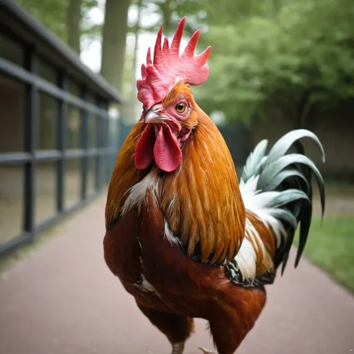 Prompt: Pathe rooster