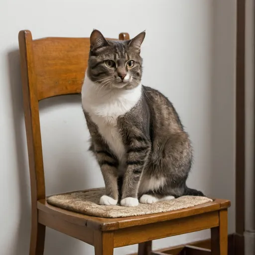 Prompt: A cat is sitting on the chair
