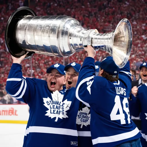 Prompt: Toronto Maple Leafs winning the Stanley Cup this year