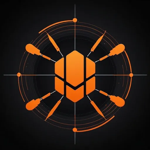 Prompt: airdrop hunter in orange universes which are connected each others with black blockchains