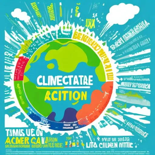 Prompt: poster about climate action