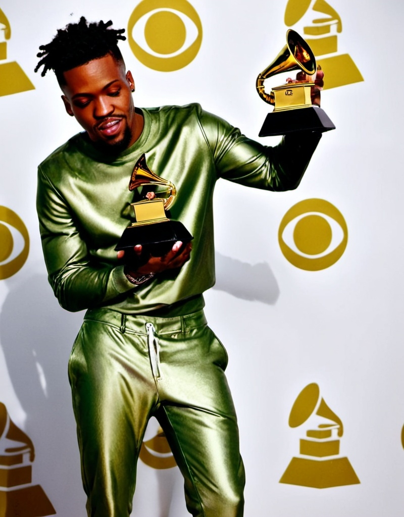 Prompt: Dax VIBES winning his first Grammy award