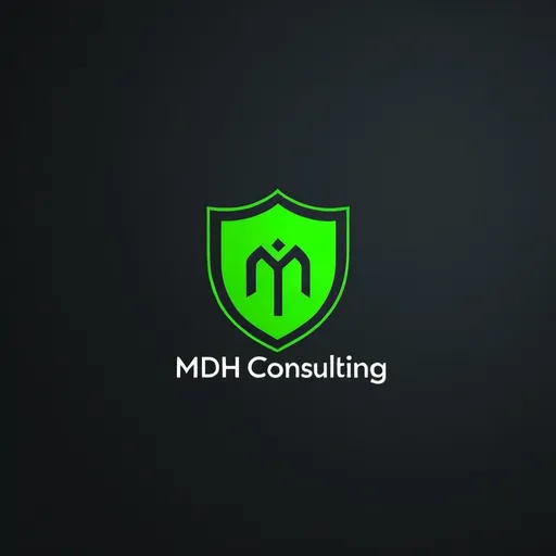 Prompt: Create a simple logo for a Cybersecurity Consulting firm called MDH Consulting. Don't use Consulting in the logo. Also use green as a main color of the logo