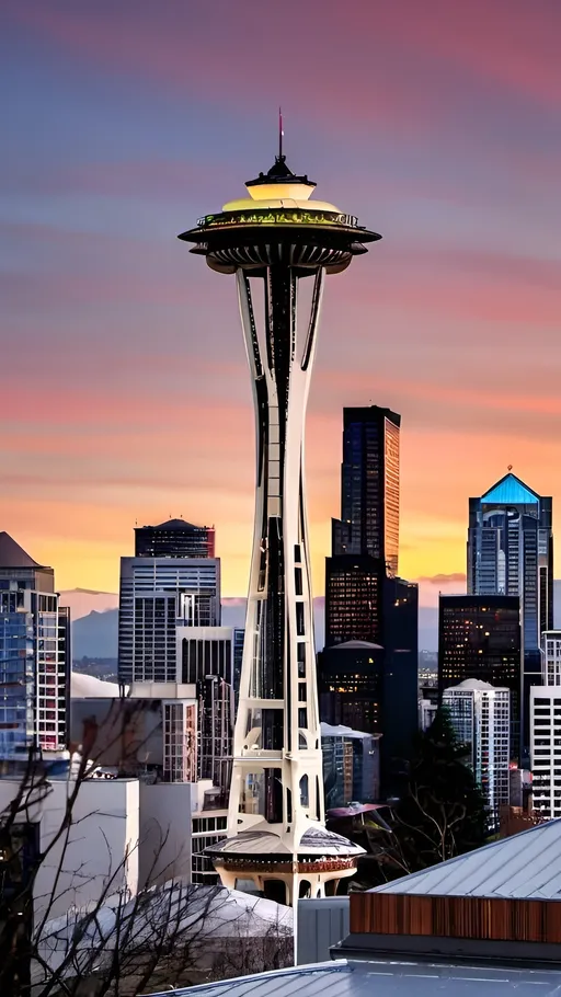 Prompt: Seattle tower wallpaper 8k resolution afternoon