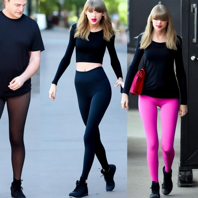 Prompt: Taylor Swift wearing leggings and cameltoe