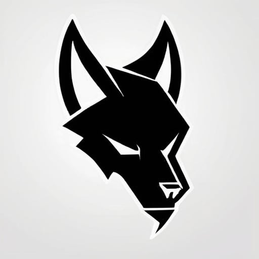 Prompt: Detailed cyberwolf logo, simple and profesional mi