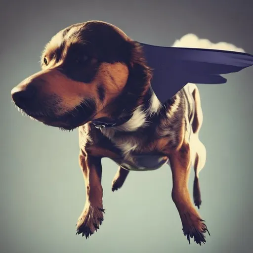 Prompt: Fly dog
