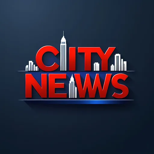 Prompt: (accurately spelled text "CITY NEWS"), logo design, (modern), (professional), vibrant and dynamic design, (navy background), (red accents), sleek typography, bright and eye-catching style, clear and concise, high-quality rendering, appealing to news audience, strong visual impact, refined aesthetic, emblematic representation of news media.