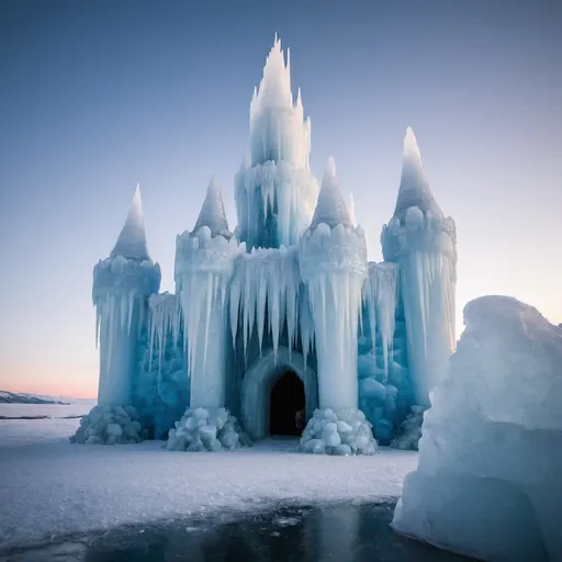Prompt: An ice castle