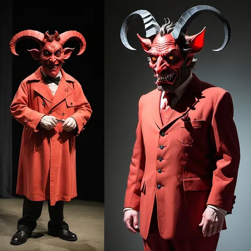 Prompt: a costume for a demon named Screwtape and who is a uncle and is in the military