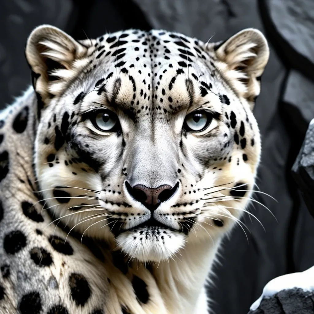 Prompt: Snow Leopard, BAS Relief, high contrast,  highly detailed, intricate shading, breathtaking details, grayscale, very high contrast, 4k, three dimensional