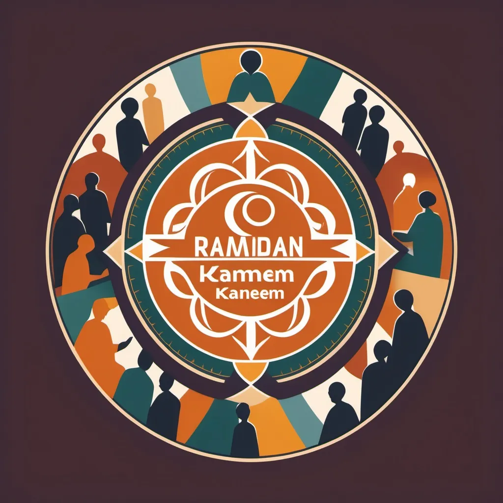 Prompt: a logo for a community that is growing together with a group of people in the center of the logo, Afewerk Tekle, northwest school, logo, a screenshot. Ramadan Kareem with the image uploaded