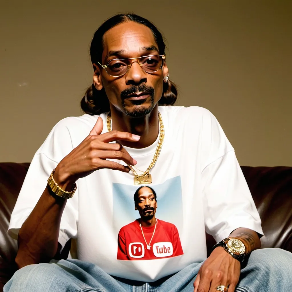 Prompt: snoop dogg watching youtube