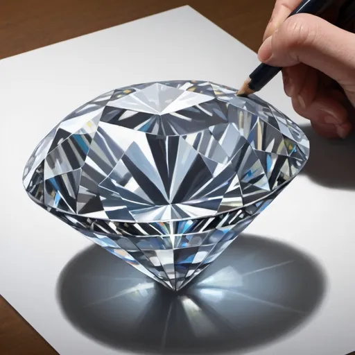Prompt: Can you draw a scene of a diamond being auctioned?
