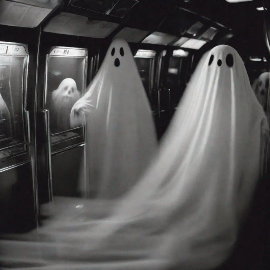 Prompt: candid photos of ghosts in the machine