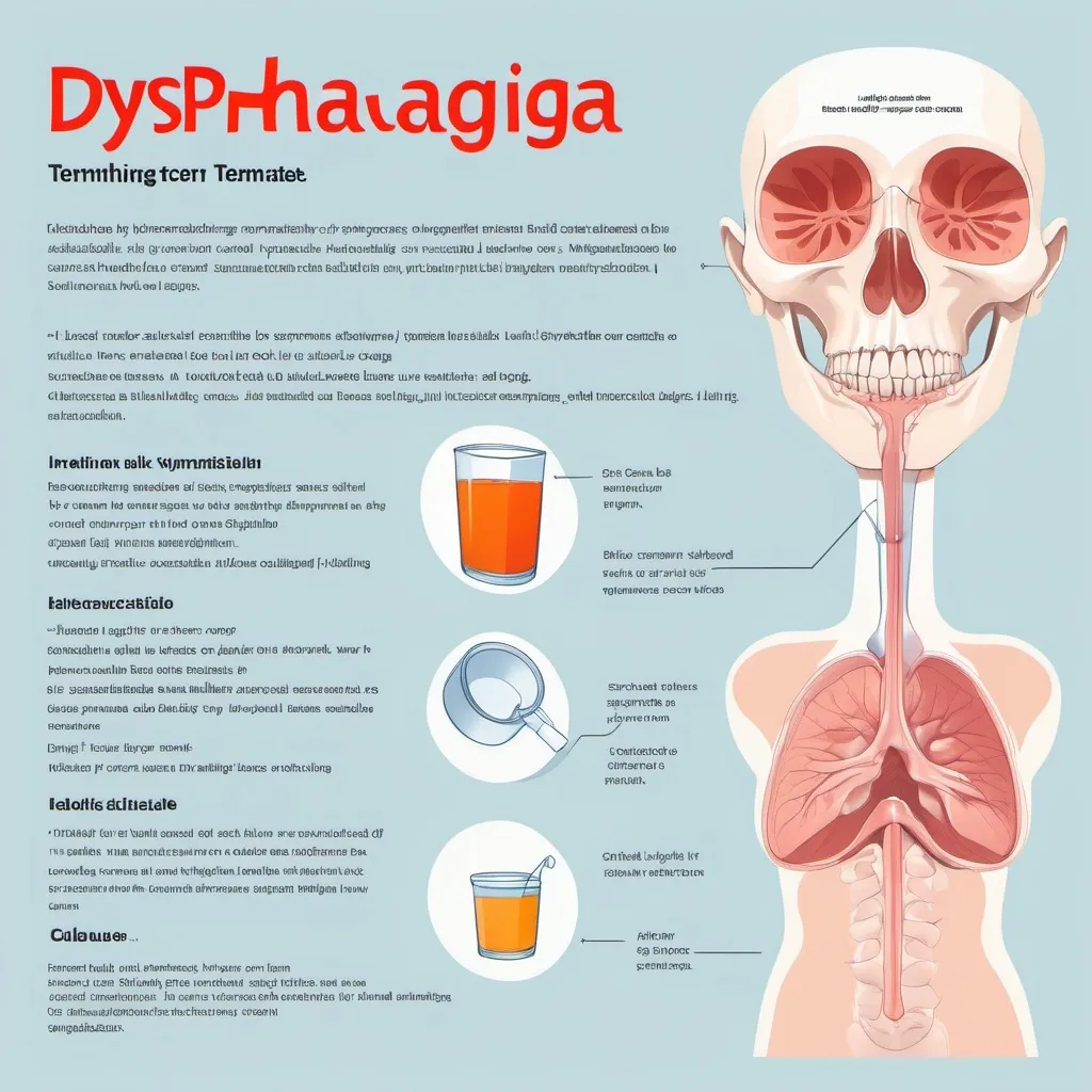 Prompt: a dysphagia term, full template with some defination in it with some logo or picture. and iclude line for some symptons and risk factor and how we can cure it some proper blog for evrthing separate  with clear writing