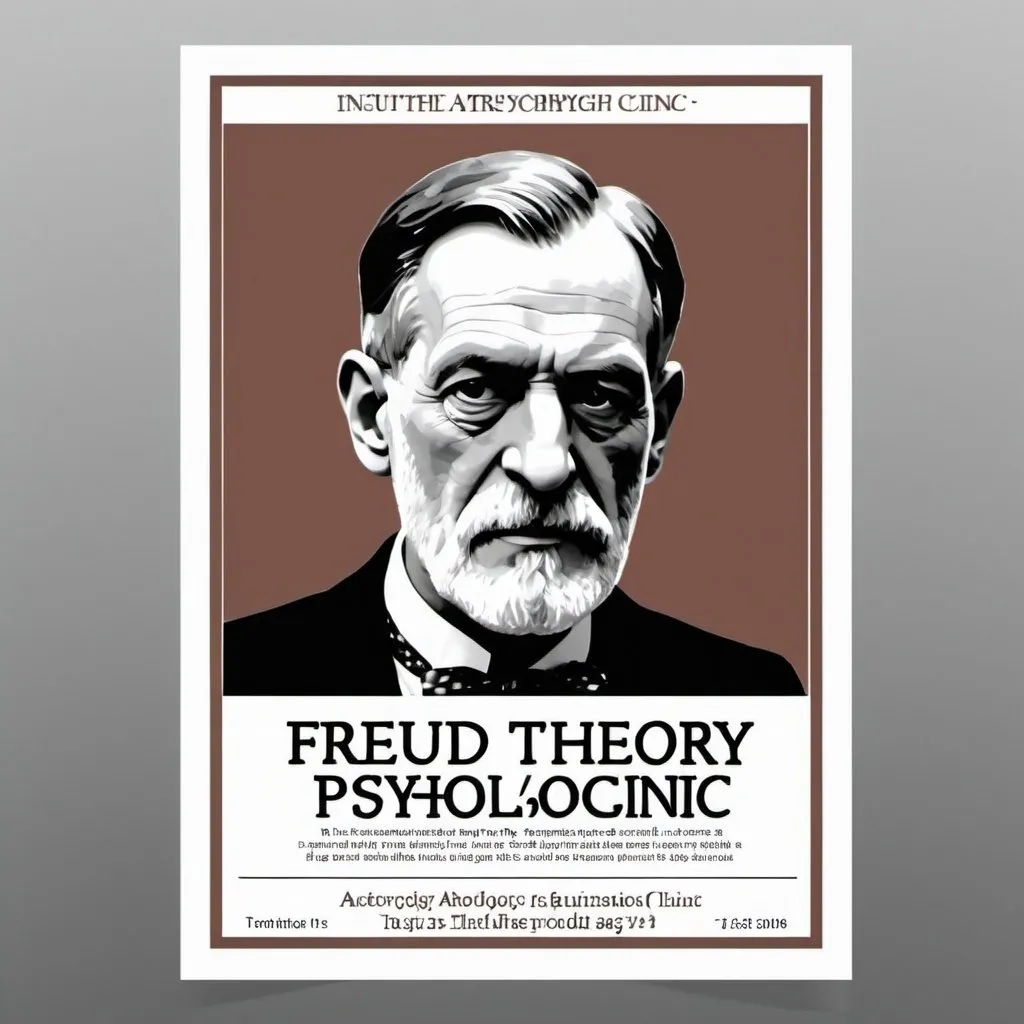 Prompt: Freud theory psychology clinic advertising poster 