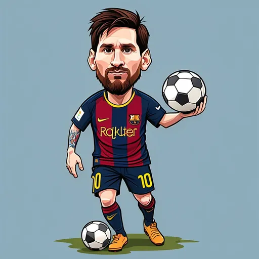 Prompt: Lionel Messi cartoon character