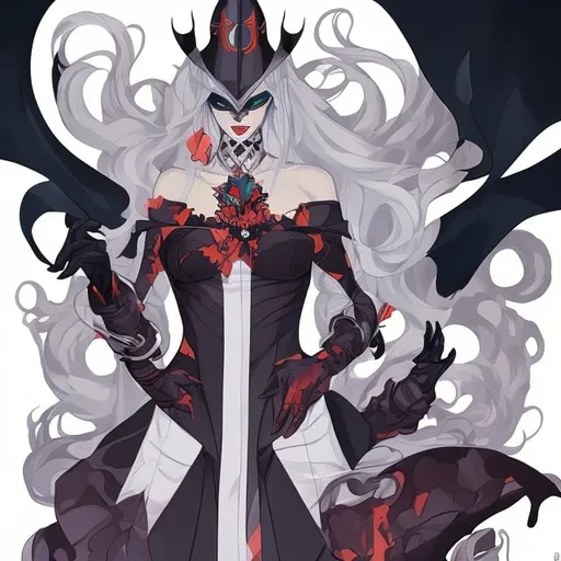 Prompt: Czechia as anime villain, art, full body image, high quality