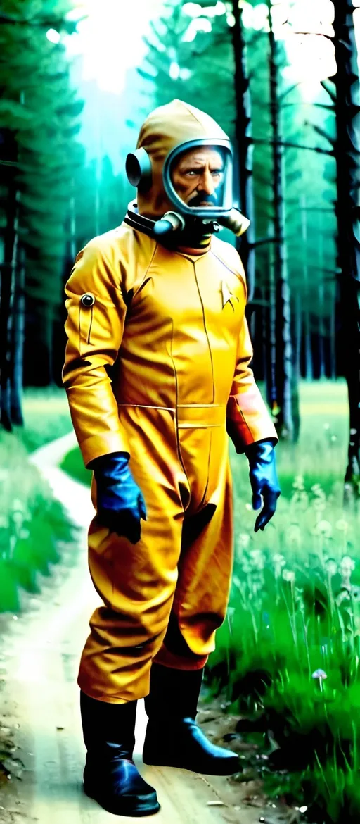 Prompt: Star trek. bugs. Chernobyl. Hazmat suit.hannibal lector. Time travel. Landscape