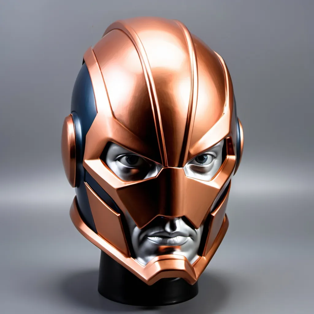 Prompt: copper helmet like x men magnetos