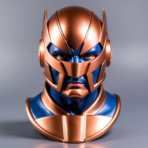 Prompt: copper helmet like x men magnetos