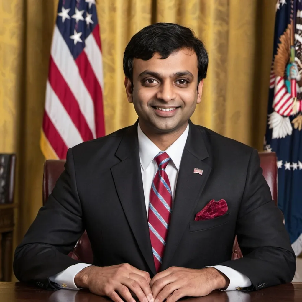 Prompt: Vivek Ramashwamy is now president of the United States. King of all the land.