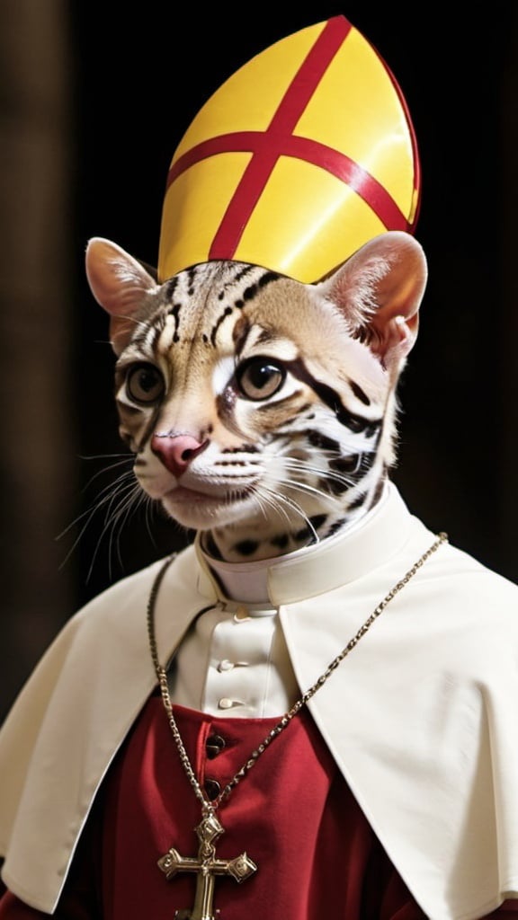 Prompt: Ocelot pope