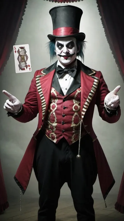 Prompt: Grotesque ringmaster