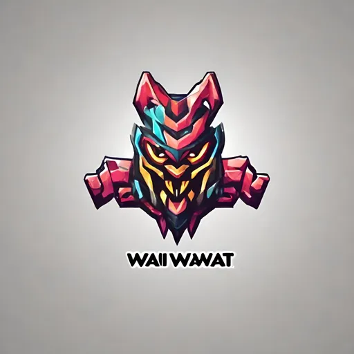 Prompt: Generate a logo of a gaming YouTuber named Wai-Wat , and note that it reference wait what

