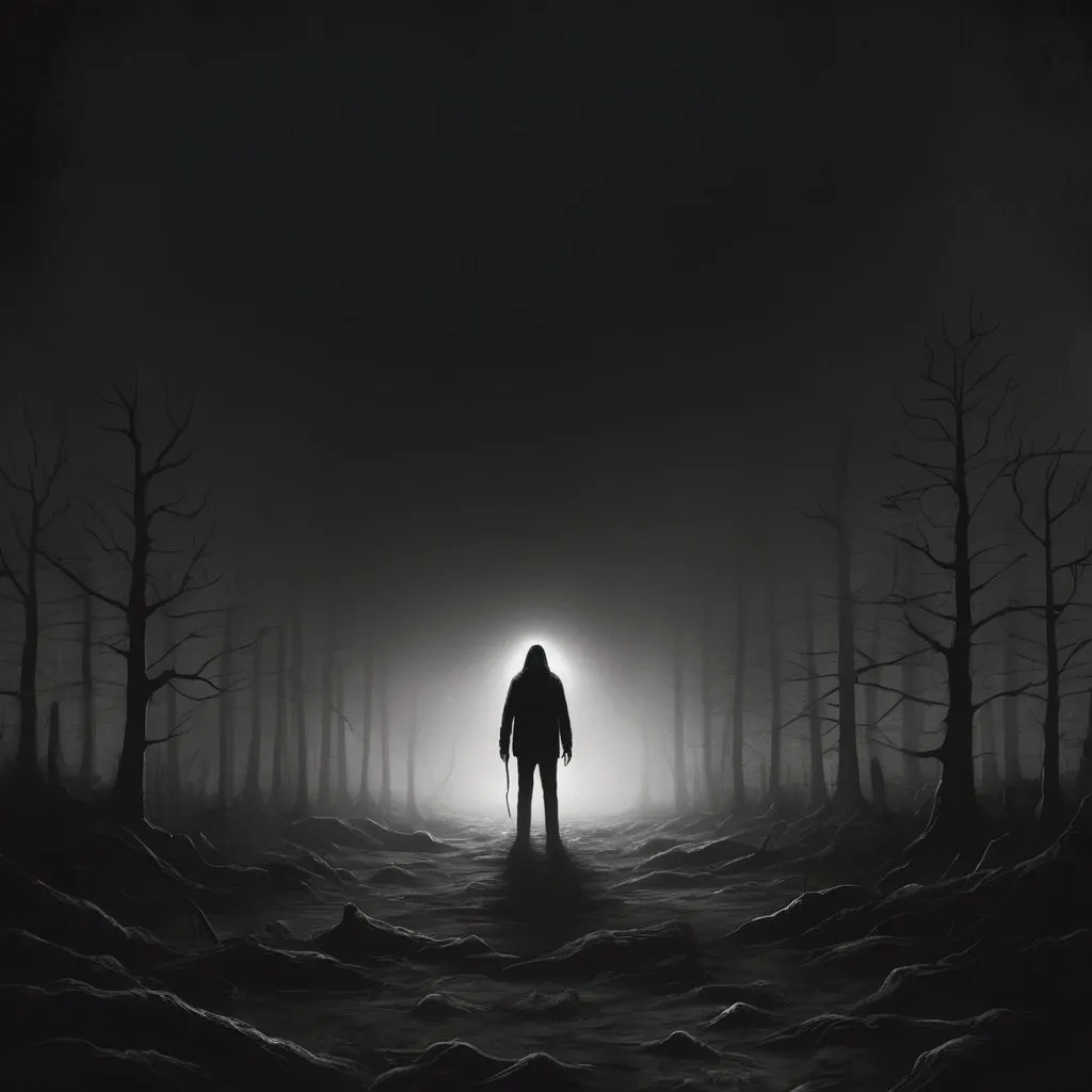 Prompt: Am i alone here? Horror illustration