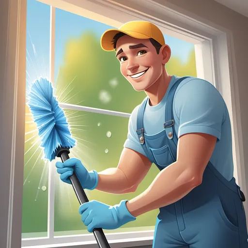 Prompt: Title: Window Cleaning Business - Clear View Solutions

[Opening Scene: Bright morning, a window cleaner wiping a large glass window, making it sparkle.]

Narrator (VO):
Tired of looking through dirty, streaky windows? Let Clear View Solutions give you a crystal-clear view of the world outside!

[Cut to: Happy homeowner smiling as sunlight pours through clean windows.]

Narrator (VO):
Our professional window cleaning service caters to homes, businesses, and high-rise buildings. From skylights to storefronts, we’ve got you covered.

[Cut to: A crew working on a tall office building using ropes and professional equipment.]

Narrator (VO):
At Clear View Solutions, safety and efficiency are our top priorities. With our trained and insured team, no job is too big or too small.

[Cut to: A technician explaining services to a homeowner.]

Technician:
We use eco-friendly products that are tough on grime but gentle on your windows—and safe for your family and pets.

[Cut to: Before and after shot of a storefront window being cleaned.]

Narrator (VO):
Your windows are the face of your property—why not make the best first impression? Book your cleaning today and see the world through a cleaner lens!

[Cut to: Company logo and contact details.]

Narrator (VO):
Call Clear View Solutions now at 555-1234 or visit us online at clearviewsolutions.com for a free estimate. Let the light in!

[End Scene: Bright, clear window with sunlight streaming through.]

Narrator (VO):
Clear View Solutions—your window to a cleaner world.