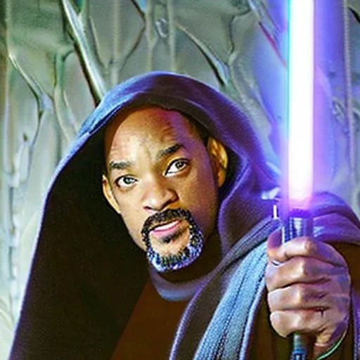 Prompt: Will smith Jedi, 