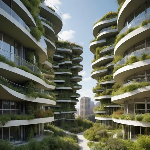 Prompt: Biomimetic dynamic ecofriendly smart sustainable dynamic adaptive cognitive penthouses